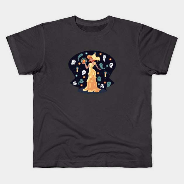 wax witch Kids T-Shirt by samuzai